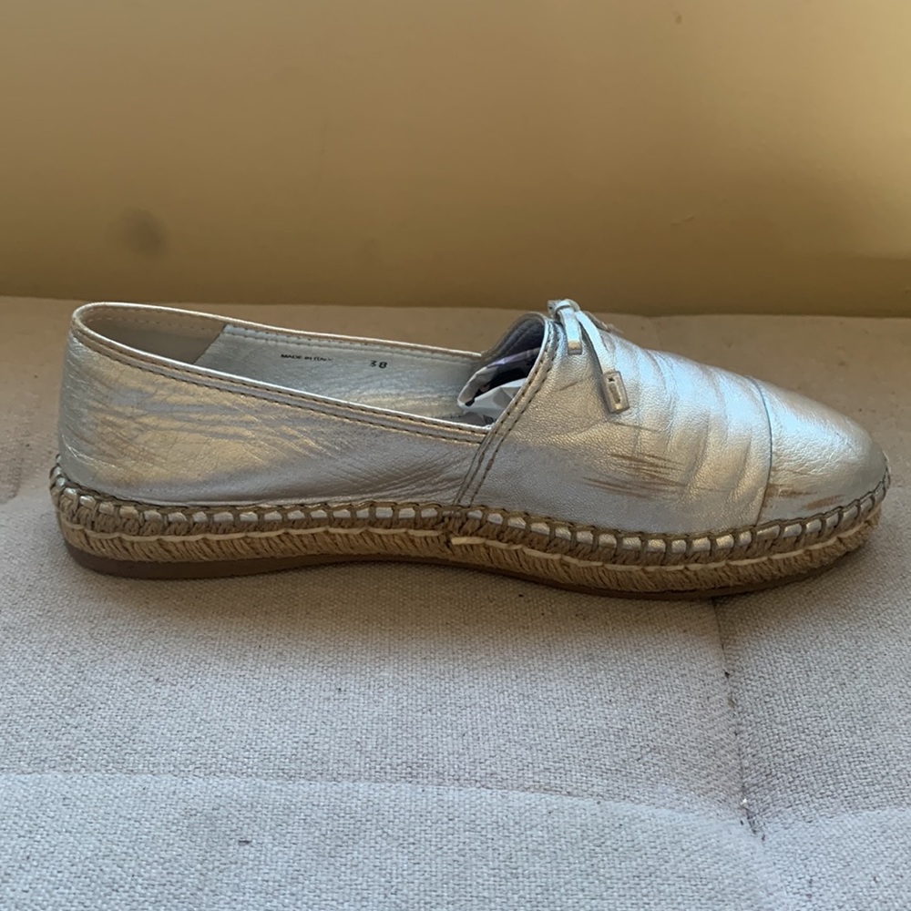 Prada Women's Espadrilles Silver Size 38/7.5 SB11 - Picture 14 of 16